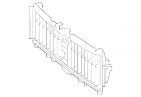 Upper radiator deflector blinds for Mercedes CLS-class C257 19-21, air duct with motors