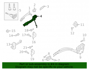 Front right door handle mechanism Mazda 3 19- 4d