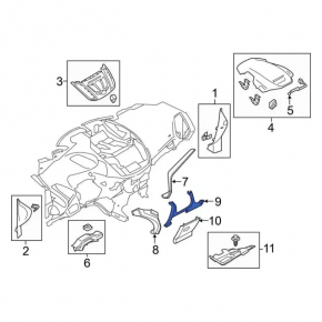 Left dashboard trim Ford C-max MK2 13-18 beige