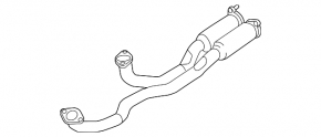Downpipe with catalytic converter Lincoln MKZ 13-16 3.7