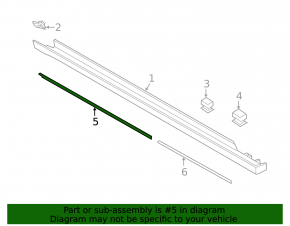 Door sill seal front left Ford Fusion mk5 13-20