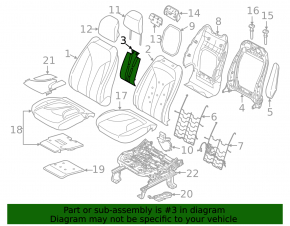 Heated Driver's Seat Backrest for Lincoln MKC 15-17