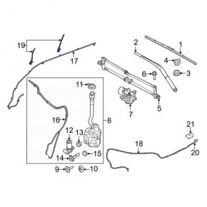 Ford Explorer 11-19 Windshield Washer Nozzle