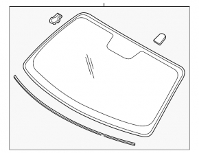 Ford Mustang mk6 15-20 windshield with rain sensor