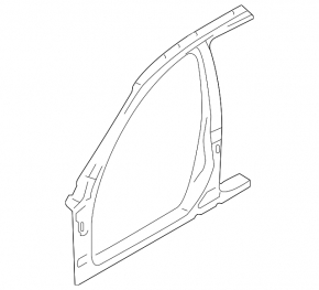 Left center pillar for Infiniti G25 G35 G37 4D 06-15 silver