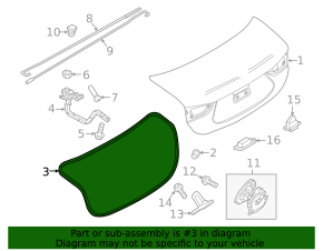 Mazda 6 18-21 Trunk Lid Seal