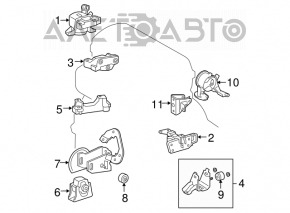 Rear engine mount Toyota Rav4 06-08