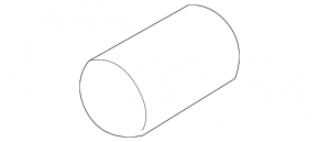 Muffler tip left BMW X1 F48 16-19 chrome