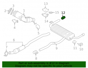 Muffler tip left BMW X1 F48 16-19 chrome