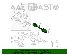 Drive axle rear right Mercedes W211 E550 rwd