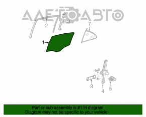 Rear left door glass for Mercedes W211