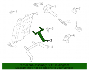 Upper ECU bracket Subaru Outback 23-25