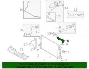 Upper cooling pipe Hyundai Elantra 21-26 1.6 first
