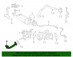 EGR valve tube Toyota Prius 50 16-22