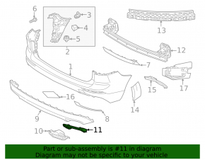 Left muffler tip bracket for Volvo XC60 18-21