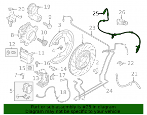 ABS sensor rear left BMW X7 G07 19-