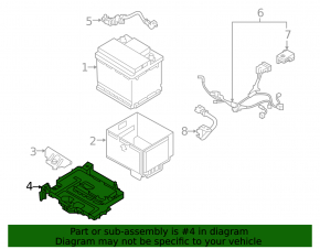 Battery tray Kia Forte 4d 14-18