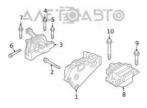 Engine mount left VW Atlas 18- 3.6