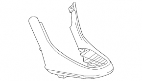 Buick Encore 17-22 black upper center console trim