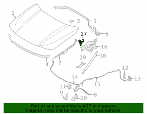 Right hood hinge squib for BMW X2 F39 2018-23