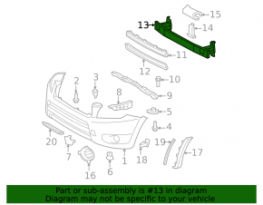 Front bumper reinforcement for Toyota RAV4 06-12