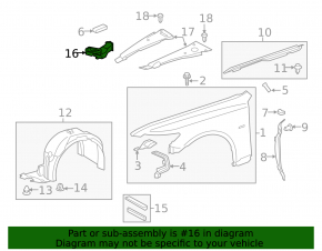Left air duct Lexus LS 13-17 rest