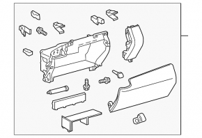 Glove box, glove compartment Lexus RX350 RX450h 13-15 black