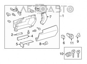 Glove box, glove compartment Lexus RX350 RX450h 13-15 black