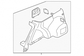 Arch trim left VW Passat 20-22 black