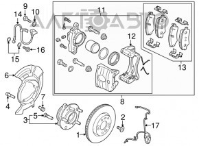 Front left brake hose Hyundai Ioniq 17-22
