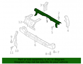 Upper TV bar for Nissan Leaf 11-12