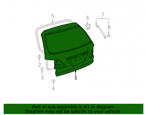 Lexus RX300 98-03 bare trunk lid