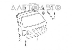Lexus RX300 98-03 bare trunk lid