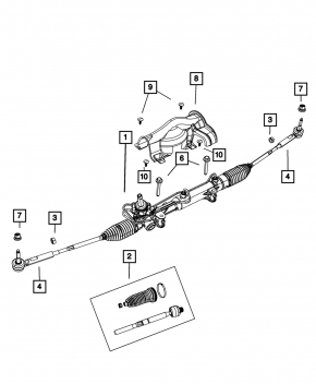 Steering rod left Dodge Grand Caravan 11-20 CTR
