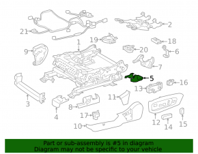 Driver's seat runner trim rear left Lexus ES300h ES350 13-18 black