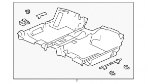 Front floor covering for Honda Accord 13-15 black