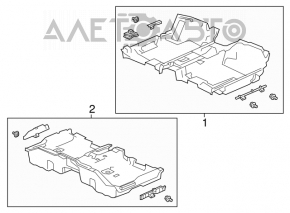 Front floor covering for Honda Accord 13-15 black