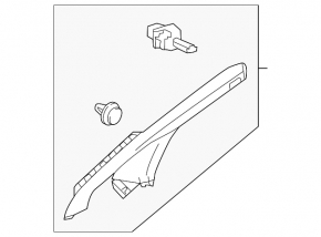 Front pillar trim upper left Honda HR-V 16-22 gray