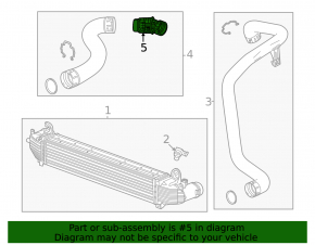 Right intercooler pipe second Chevrolet Equinox 23-24 LSD