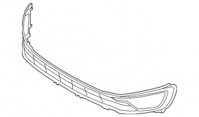 Lower grille front bumper Kia Optima 11-13 hybrid with chrome molding