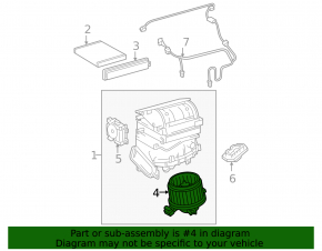 Heater fan motor Toyota Rav4 13-18 under auto