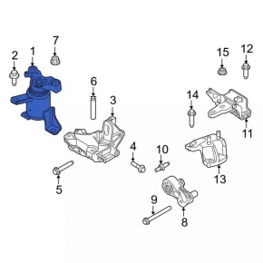 Right engine mount for Ford Fiesta 11-17 1.6