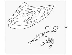 Left taillight Hyundai Veloster 12-17 lamp