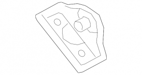 Left tailgate shock absorber bracket Chevrolet Trax 15-22 on body