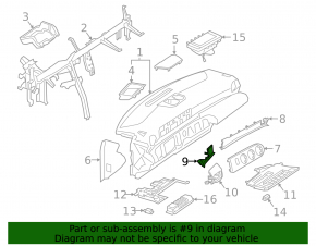 Left front panel trim for Mercedes A-class V177 19-22, silver with backlight
