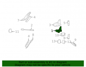 Antenna fin Mercedes CLA 14-19 without overlay