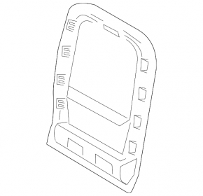 Lincoln MKZ 17-20 rear passenger seat trim insert, black leather