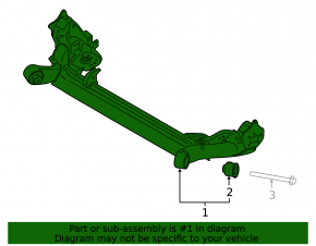 Rear beam Ford Ecosport 18-22 FWD