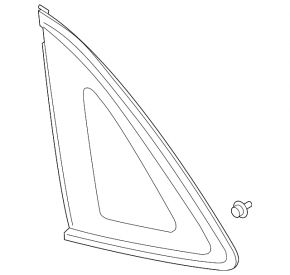 Window blind glass rear right Ford Escape MK4 20-24 chrome
