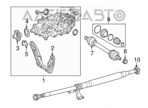 Cardan shaft driveshaft Mercedes GLA 15-20